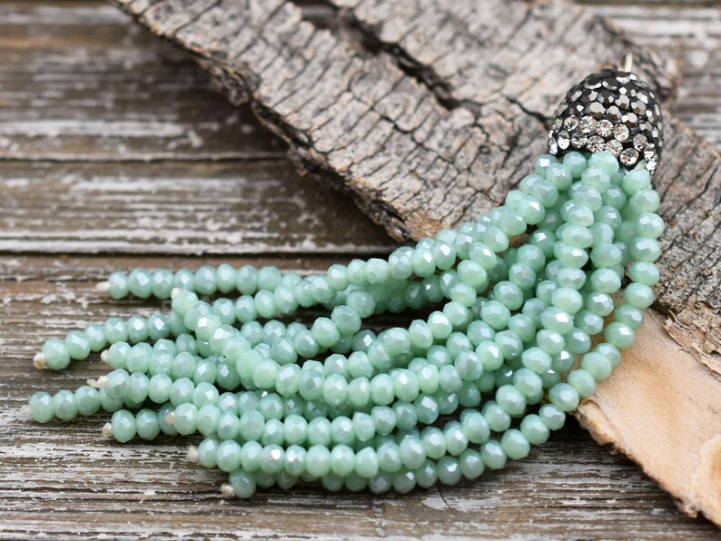 Ready Made Tassel Tassel Pendant 2679 Necklace Tassel 76mm Rhinestone Tassel Beaded Tassel
