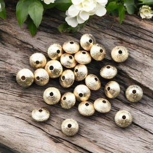 Rondelle Spacer Beads - Metal Beads - Gold Beads - Gold Spacers - Spacer Beads - 25pcs - 7x5mm - (2975)