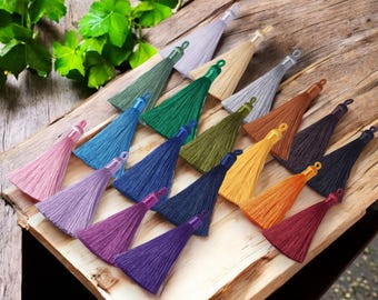 Tassels - Mala Tassel - Necklace Tassel - Silky Tassel - Long Tassels - Jewelry Tassels - Approx 78mm