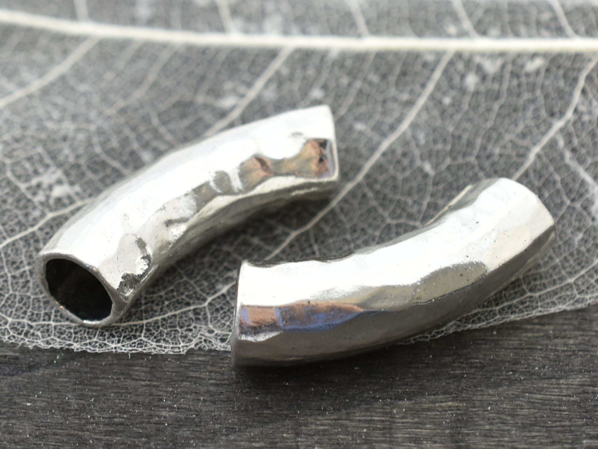 Curved Tube Bead Bracelet Bar Metal Tube Bead Curved Etsy