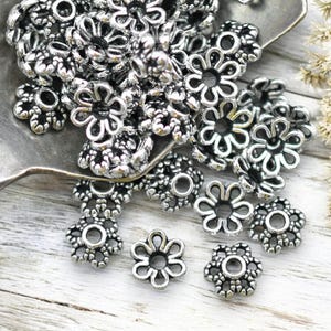 6mm Bead Caps - Silver Bead Caps - Metal Bead Caps - Metal Beads - Silver Spacers - Spacer Beads - 300pcs - (1939)