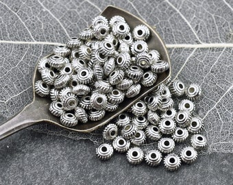 Metal Beads - Spacer Beads - Metal Spacers - Silver Spacers - Silver Beads - 250pcs - 5x3mm - (3132)