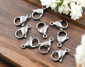 Lobster Clasps - Lobster Claw - Metal Clasps - Stainless Steel Clasps - 20pcs - Choose Your Size