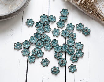 Metal Bead Caps - Patina Bead Caps - Copper Bead Caps - 6mm Bead Caps - Metal Beads - Copper Spacers - Spacer Beads - 200pcs - (5031)
