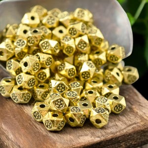 4mm Spacers - Metal Beads - Spacer Beads - Metal Spacer Bead - Gold Spacer Beads - Antique Gold Beads - 100pcs (B382)