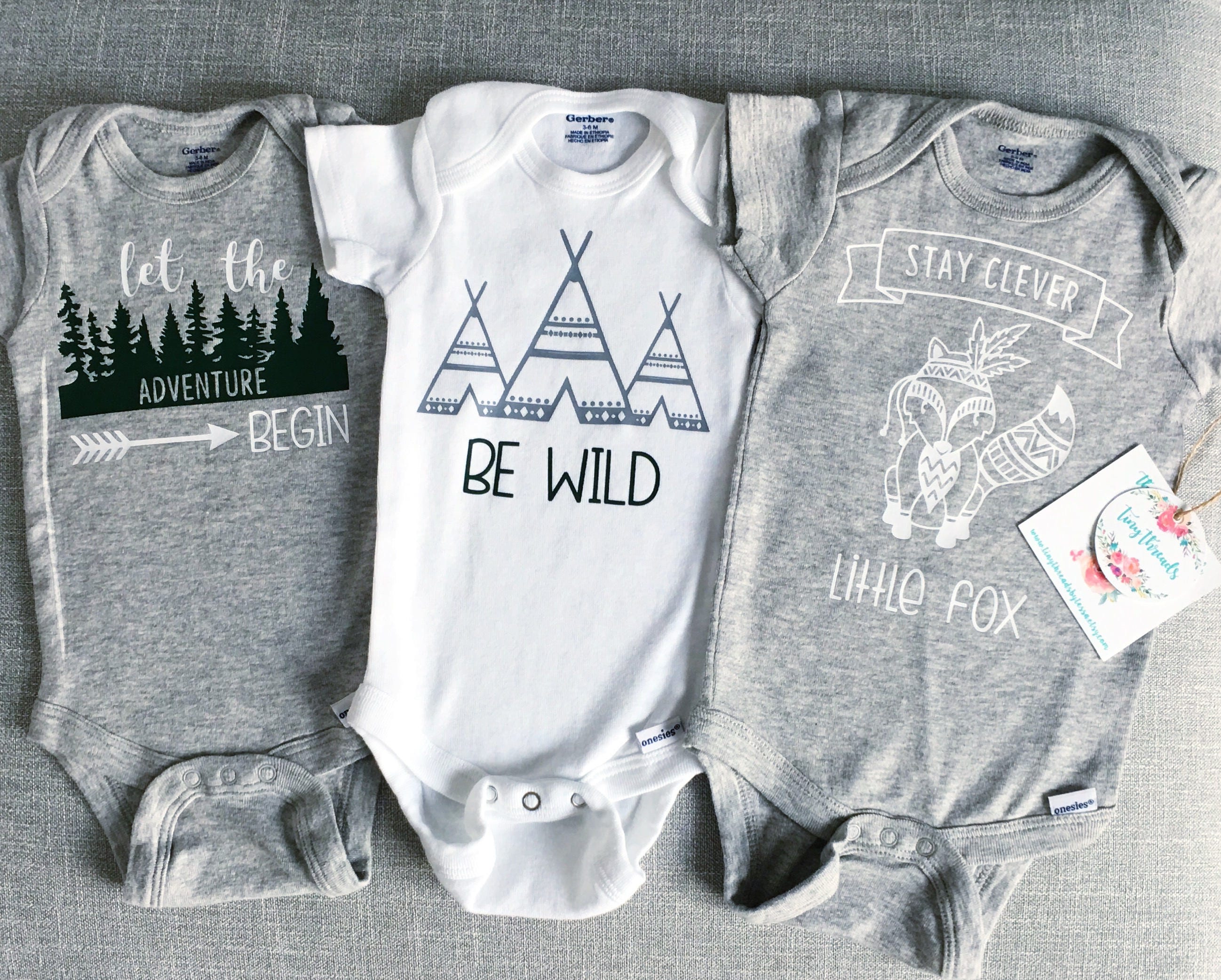 Woodland onesies boy Clearance