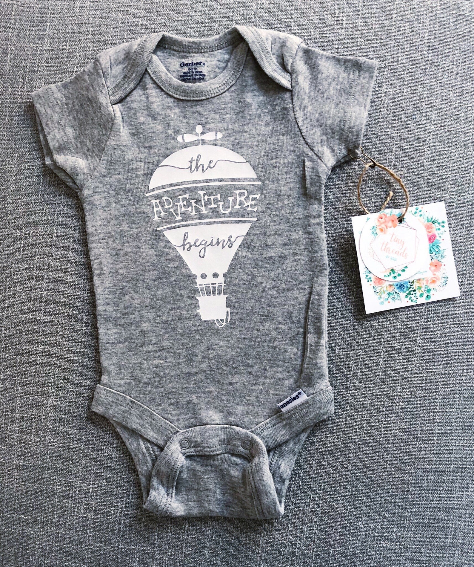Air Balloon Print Onesie