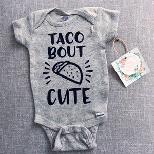 Taco Bout Cute Onesie® Taco Onesie® Baby Onesie® Baby Boy Onesie® Baby Girl Onesie® Baby Tee Baby Onesie® Baby Shower Gift image 2