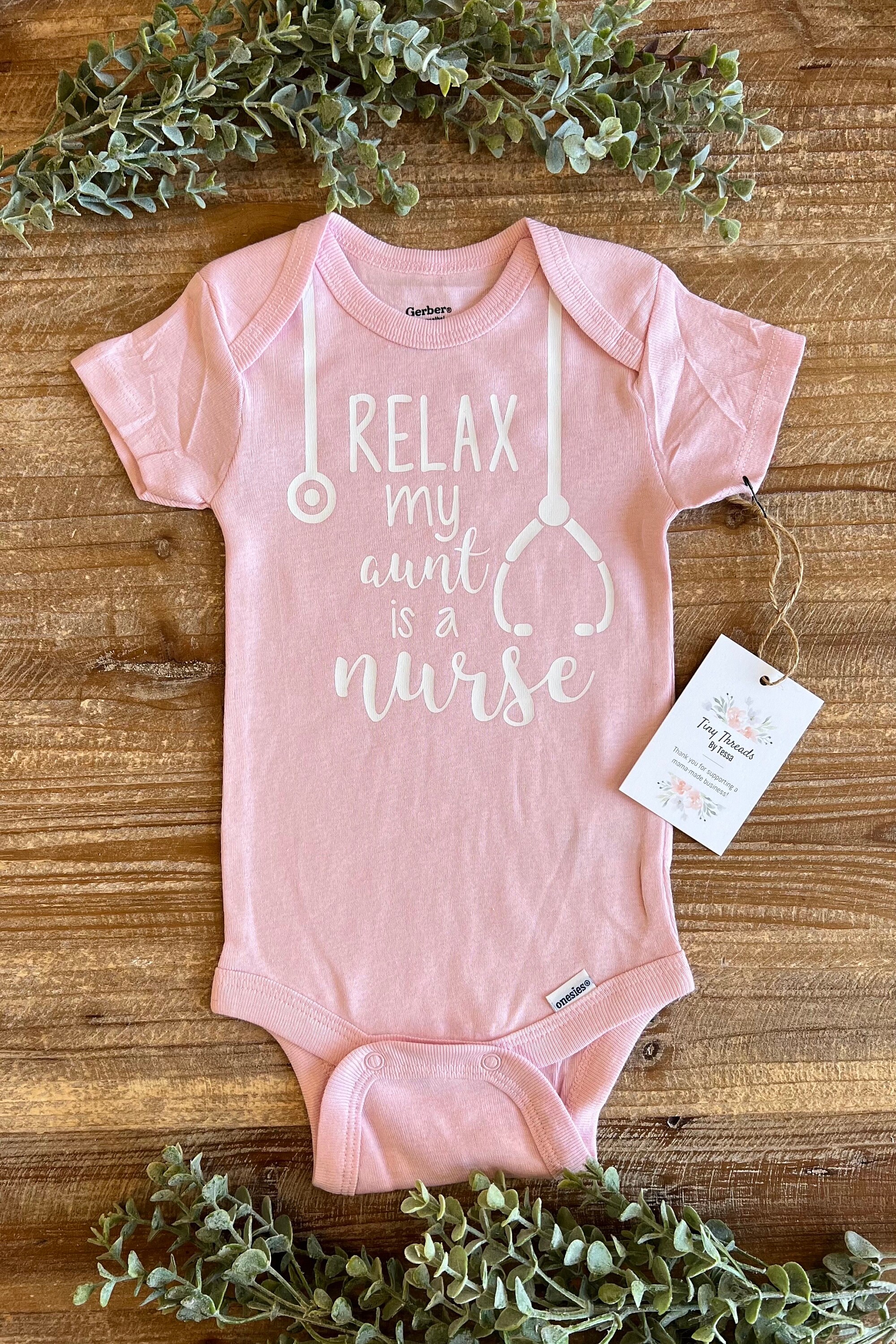 Body personalizado para bebé Keep Calm My Aunt is A Nurse, ropa de algodón  para niño y niña