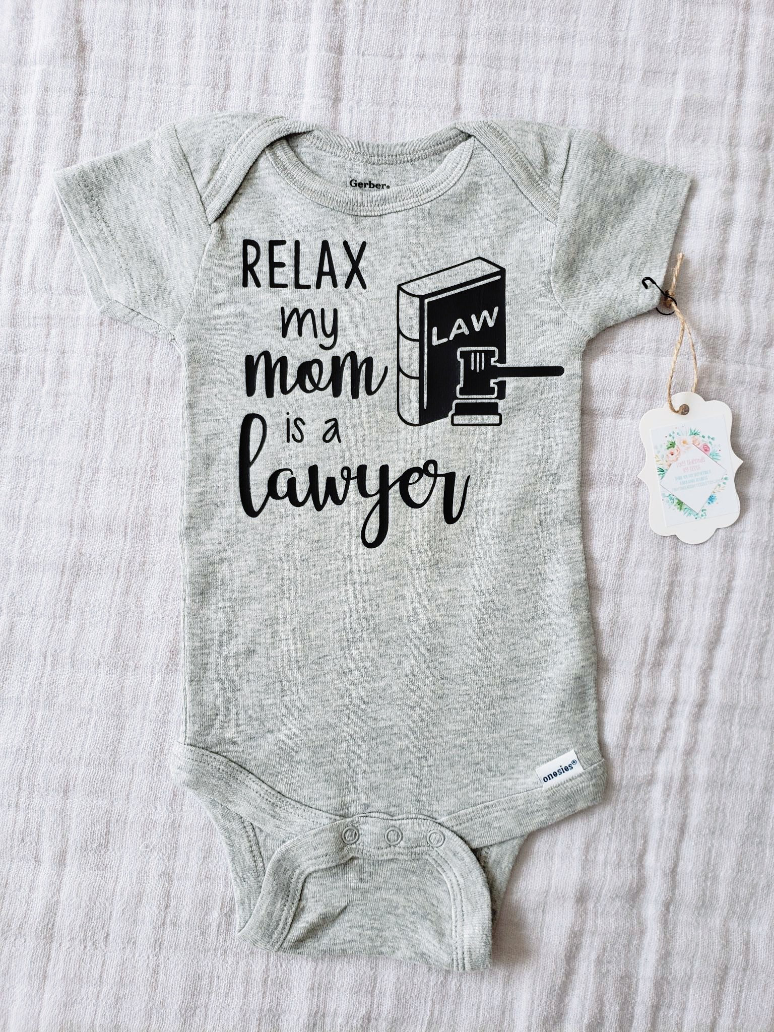 Relax My Mom is a Lawyer Onesie® Lawyer Onesie® Baby Etsy