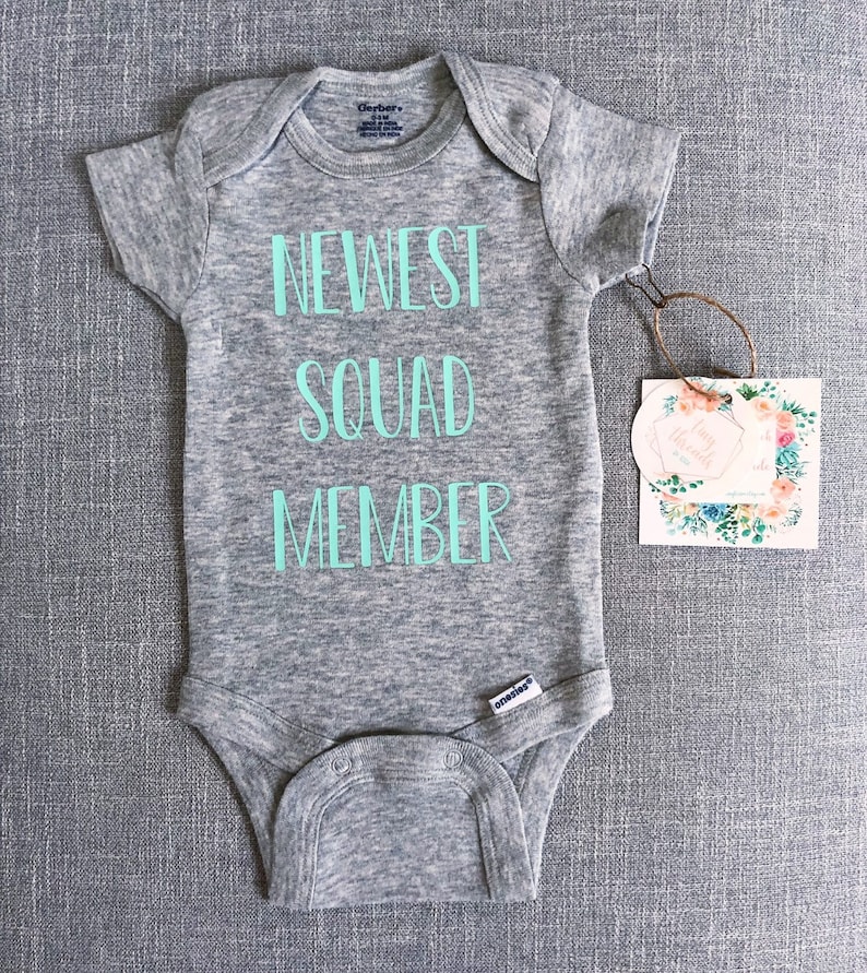 Newest Squad Member Onesie® Baby Onesie® Baby Boy Onesie® Etsy