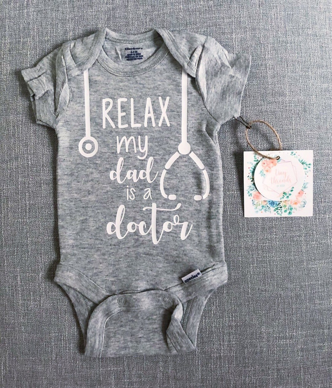 Relax My Dad is a Doctor Onesie® Baby Onesie® Baby Boy Etsy