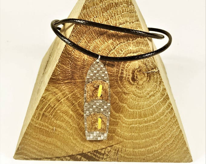 Carbon Fiber Necklace Jewels Surf Kitesurf Windsurf Pendentif for Men Women Kid's Unisex Collier