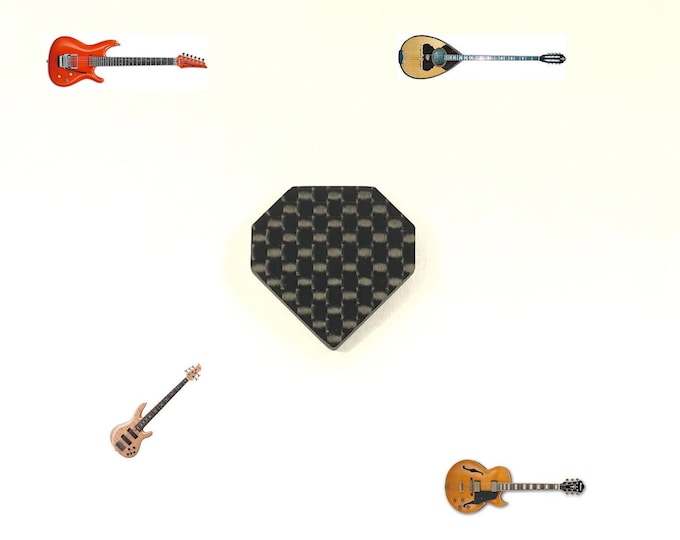 Carbon Fiber Guitar Pick Small Diamond Mediator for Bass Lead Folk Guitar Banjo Mandoline Bouzuki Ukulele Cords Instruments