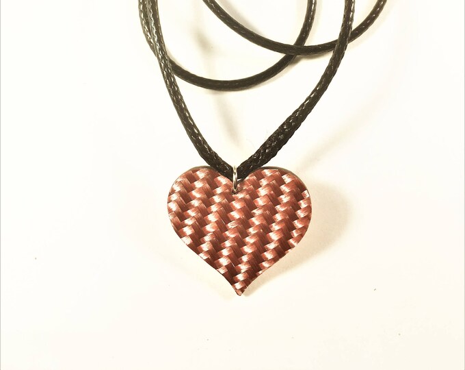 Love Amour Heart Carbon Fiber Jewels Pendentif Necklace for Women Girl Kid's Poker Game Fetish Symbol Coeur