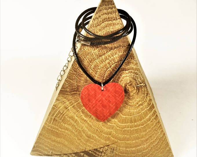 Love Amour Heart Carbon Fiber Jewels Pendentif Necklace for Women Girl Kid's Poker Game Fetish Symbol Coeur