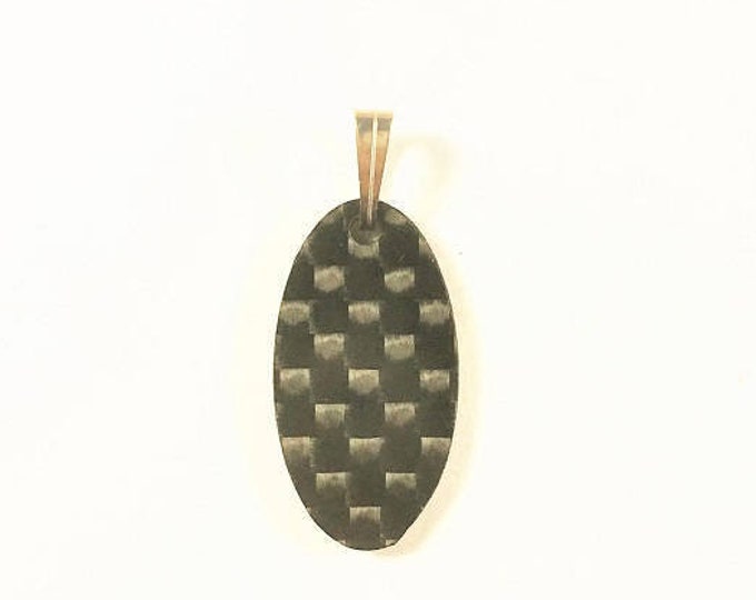 Carbon Fiber Jewels Pendentif Collier Necklace Big Oval Skate Board Surf for Men Women Girls Boys