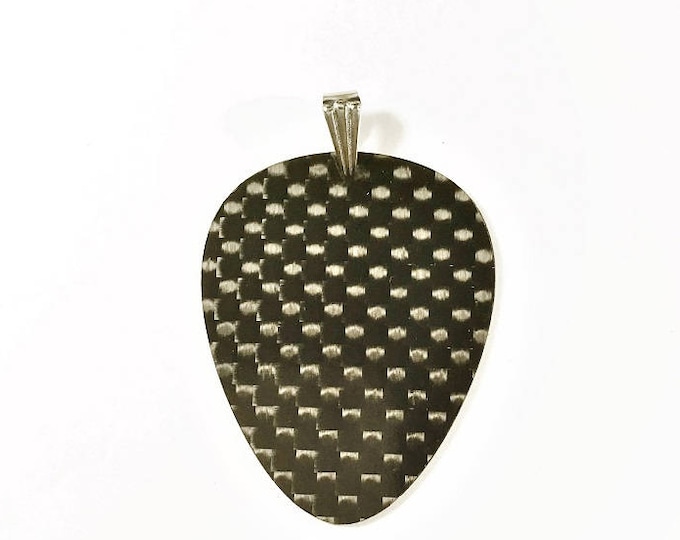 Carbon Fiber Guitar Pick Jewel Pendentif Necklace for Bass Lead Folk Guitar Banjo Mandoline Folk Bouzuki Ukulele + others