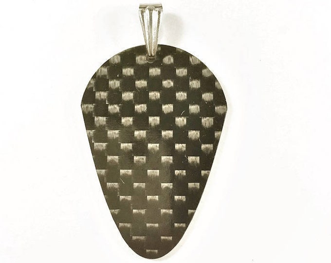 Carbon Fiber Guitar Pick Jewel Pendentif Necklace for Bass Lead Folk Guitar Banjo Mandoline Folk Bouzuki Ukulele