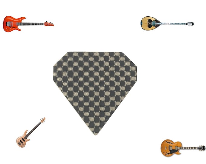 Carbon Fiber Guitar Pick Diamond Mediator for Bass Lead Folk Guitar Banjo Mandoline Bouzuki Ukulele Cords Instruments