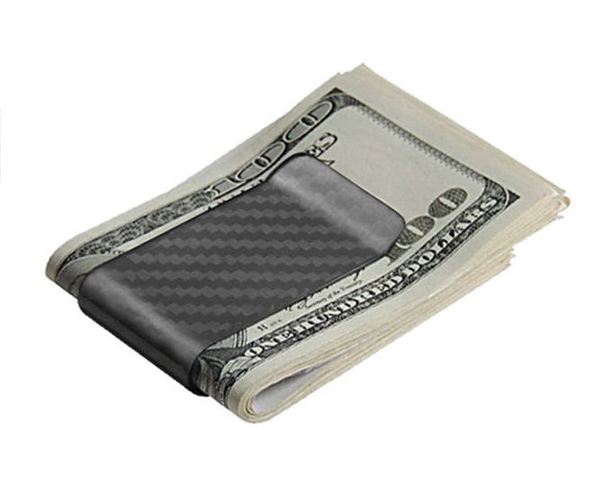 Carbon Fiber Bills Cash Holder Card Money Clip Black Color Nice NEW Style Men and Women Gift