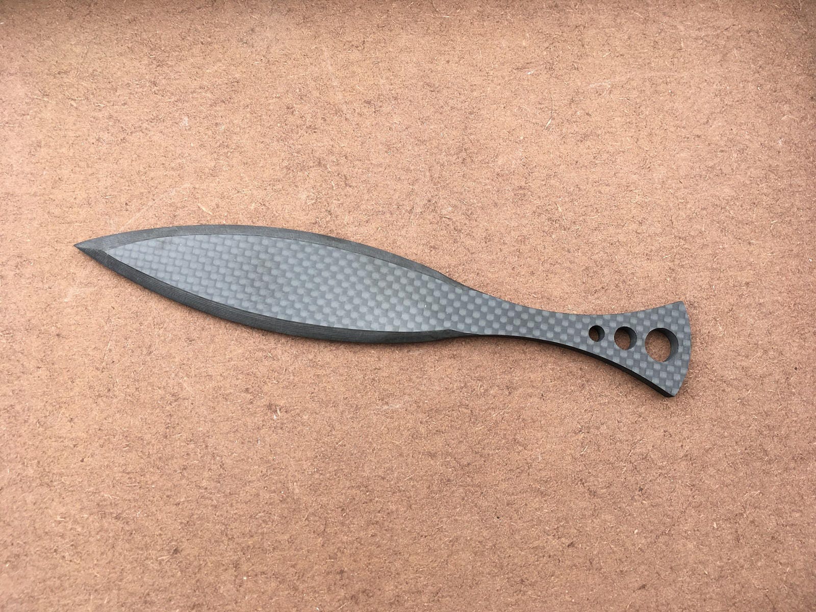 Big FISH Sword Two Side Cutting Blade Carbon Fiber Knife Glossy Pure