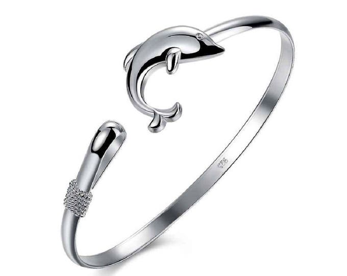 Fashion Jewellery Charms Silver Bracelet & Bangle Singlet Dolphin Women and Girl Bangle