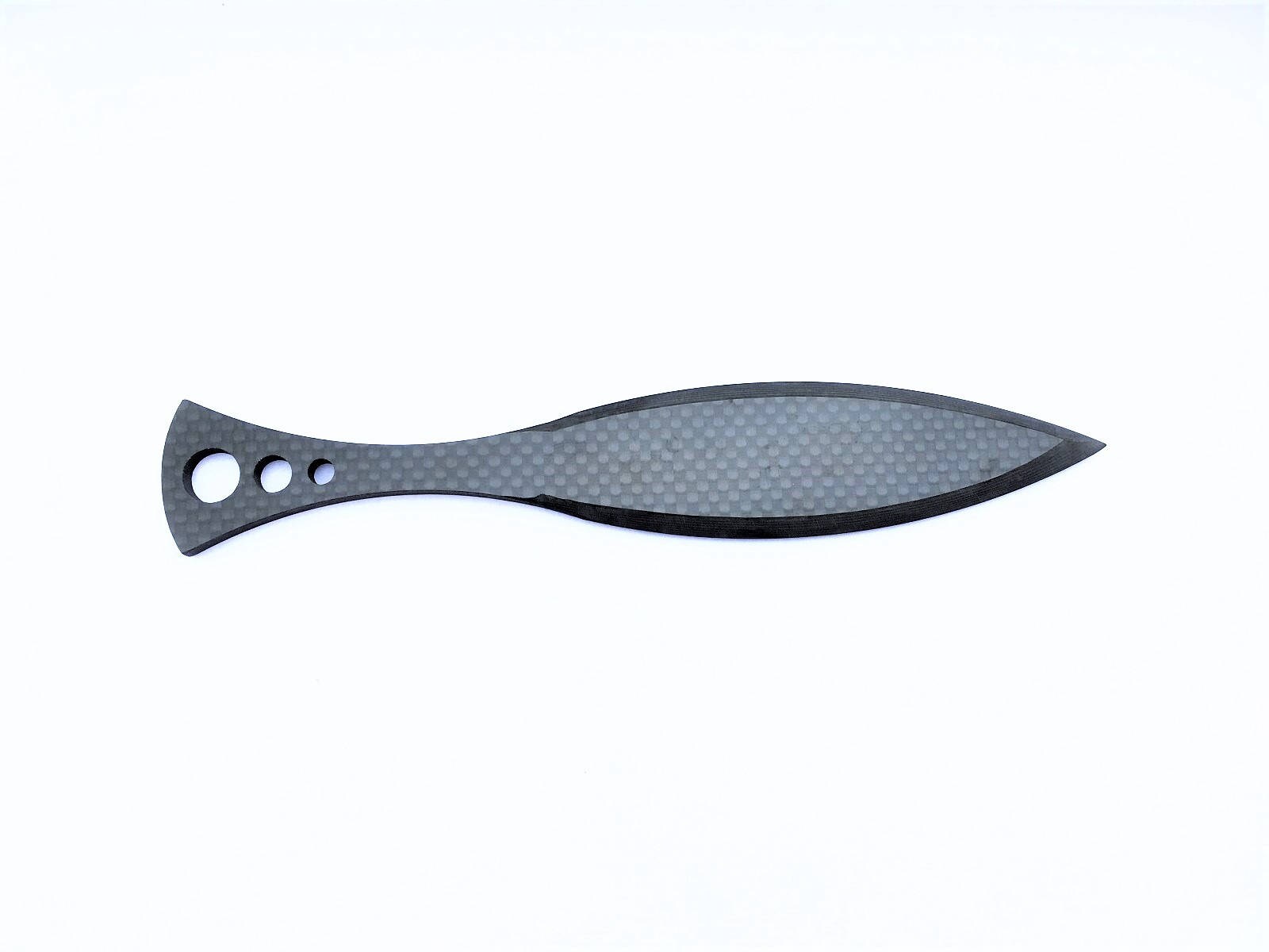 Big FISH Sword Two Side Cutting Blade Carbon Fiber Knife Glossy Pure