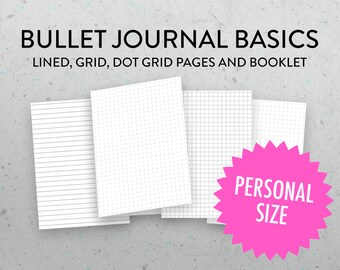 micro size grid dot grid lined tn insert bullet journal etsy