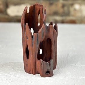 Freestanding Ceramic Orchid Mount – Terracotta Clay | Multiple Mounting Points