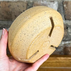 Handmade Slotted Ceramic Orchid Pot: 5&quot; Rustic Breathable Planter