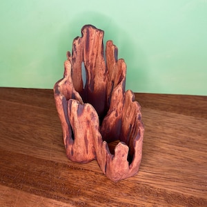 Handmade Hollow Log Orchid Planter | Sculptural Ceramic Orchid Pot
