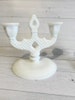 Milk Glass Candleholder | Westmoreland Candelabras | Vintage Candleholder English Hobnail Double Candelabra 