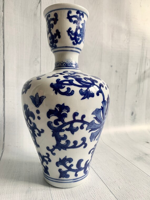Chinoiserie Vase Chinoiserie Ceramic Floral Vase Etsy