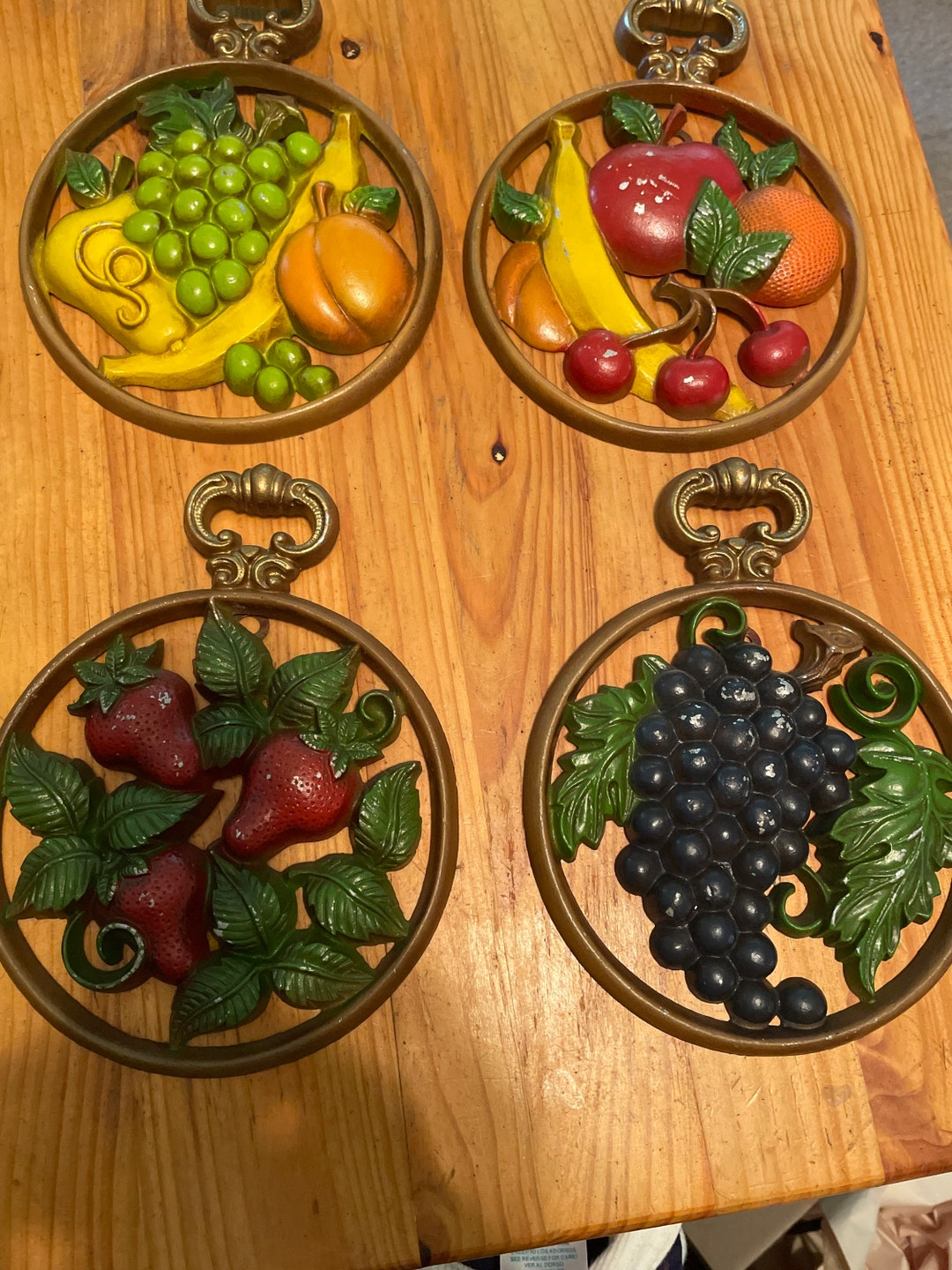 Sexton 1975 Fruit Wall Decor Cast Iron Etsy