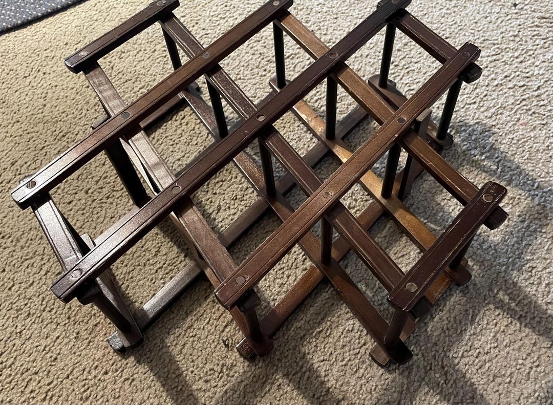 Vintage Wooden Accordion Rack - Etsy