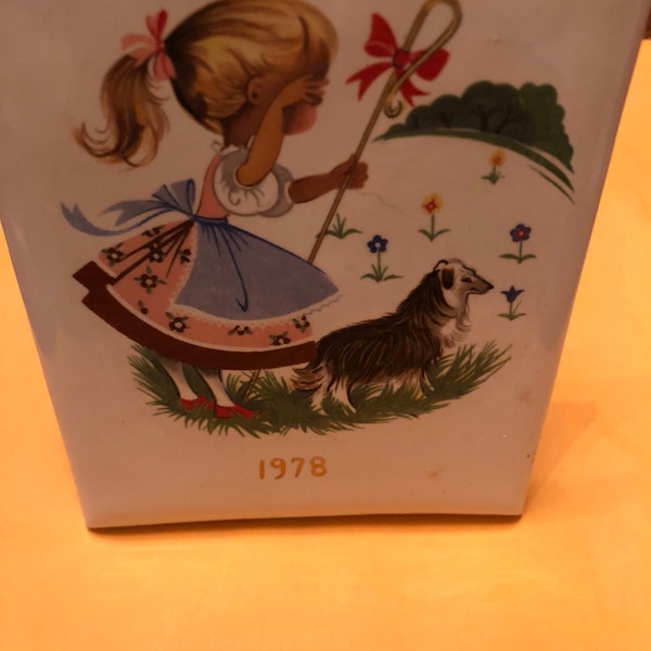 1978 Ceramic Lil Bo Peep Plaque