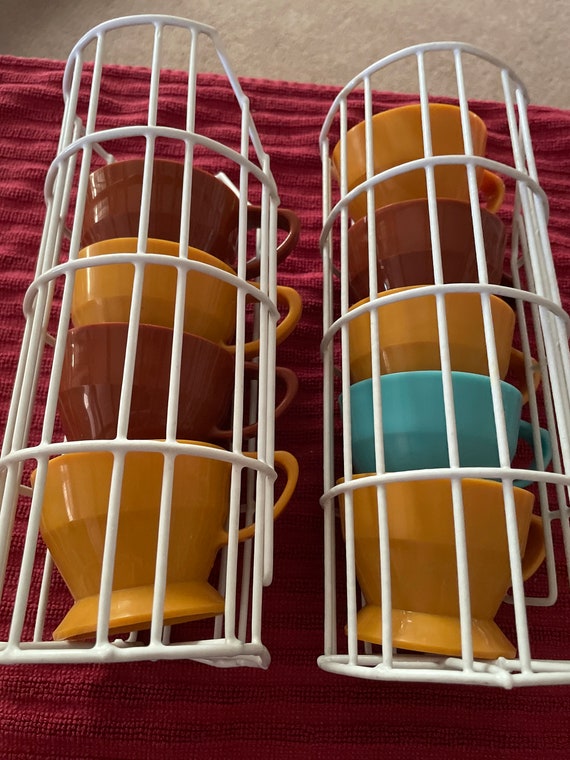 Vintage Plastic Solo Cups with Racks