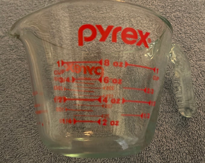 Pyrex Capital Letters Pyrex Red Letter 8oz / 1 Cup Measuring Cup - Etsy
