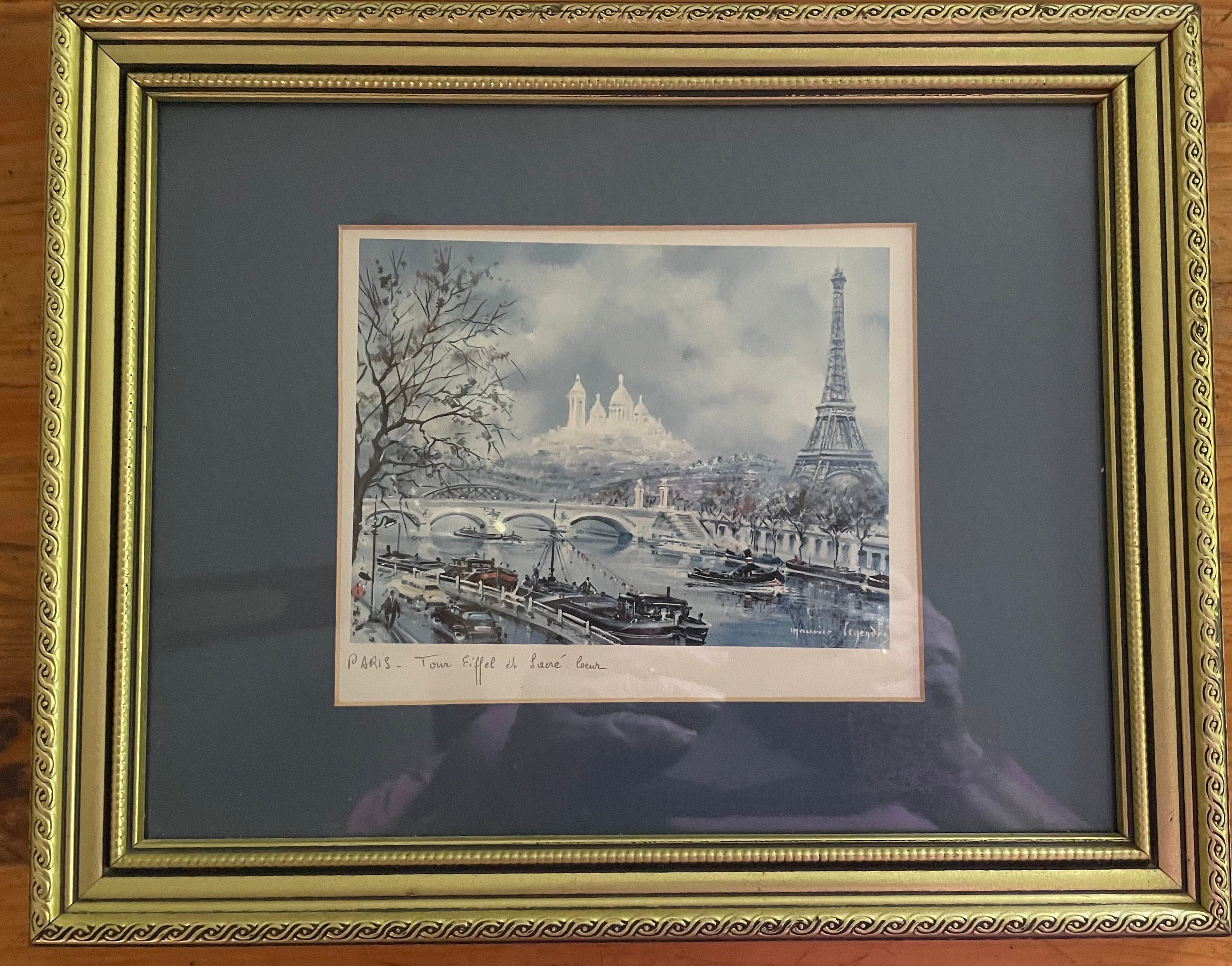 Maurice Legendre Framed Print / Painting Paris Eiffel Tower Et