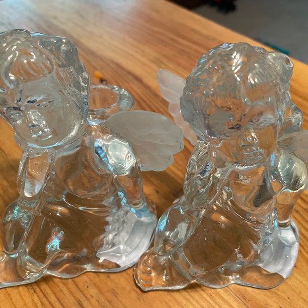 Glass Angel Candle Holder Etsy