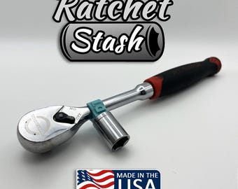 Ratchet Socket Organizer: 3/8" Drive Mechanic Tool Holder