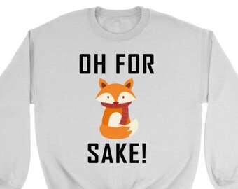 for Fox Sake Back Print Long-Sleeved Sweater for Man