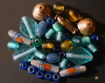 Made of glass beads Indonesian and metal