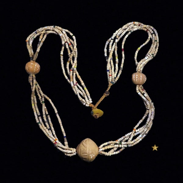 Collier ancien Africain en perles Djenné et terre cuite