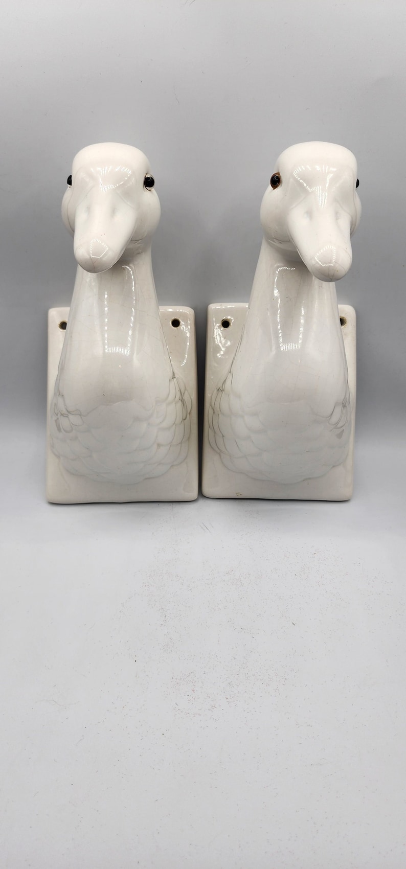 Pair of Mid Century Ceramic Ducks Wall Decor Etsy