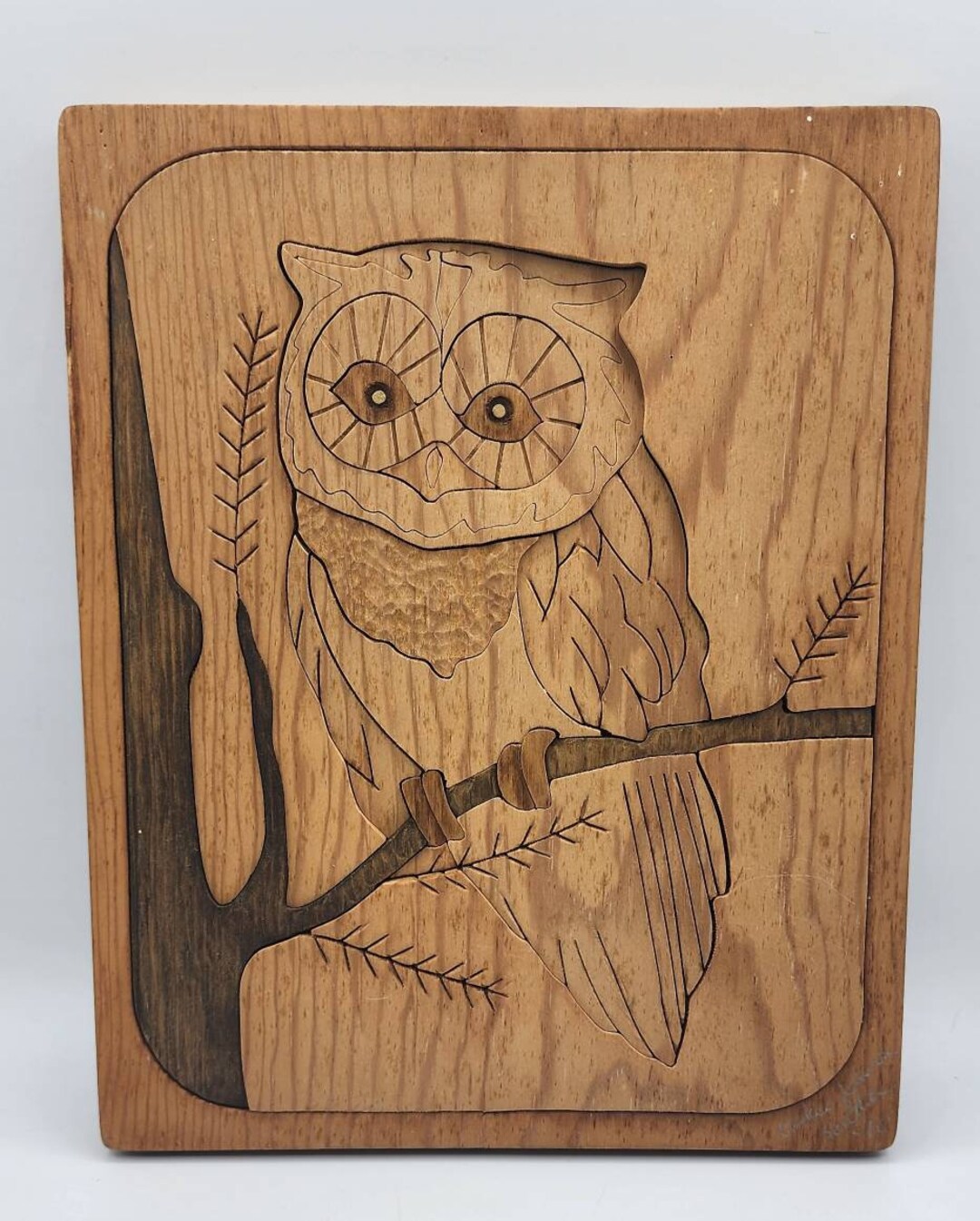 Handcrafted Wood Owl Puzzle Signed - Etsy