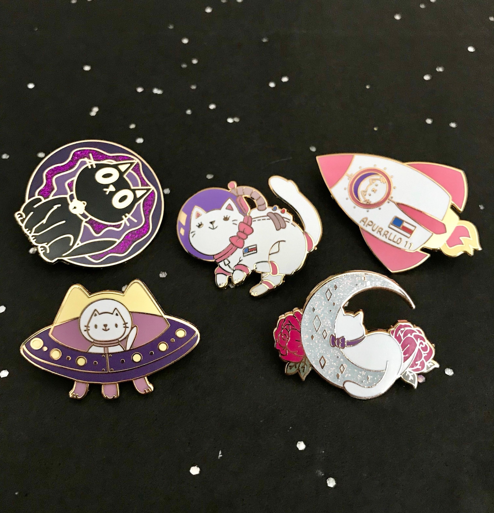 Mini Boobs Enamel Pin Spacedust