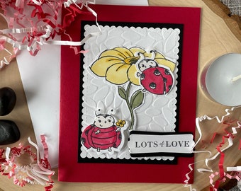 Ladybug Anniversary Card, Cute Anniversary Cards, Ladybug Anniversary Gifts, Anniversary Card for Spouse, Love Cards, Stampin' UP Cards