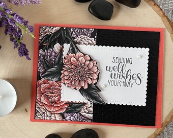 Birthday Card Kit, DIY Birthday Cards, Floral Birthday, Birthday Cards for Women, Card Making Kits, Dahlia Birthday Card, Stampin&#39; UP Cards